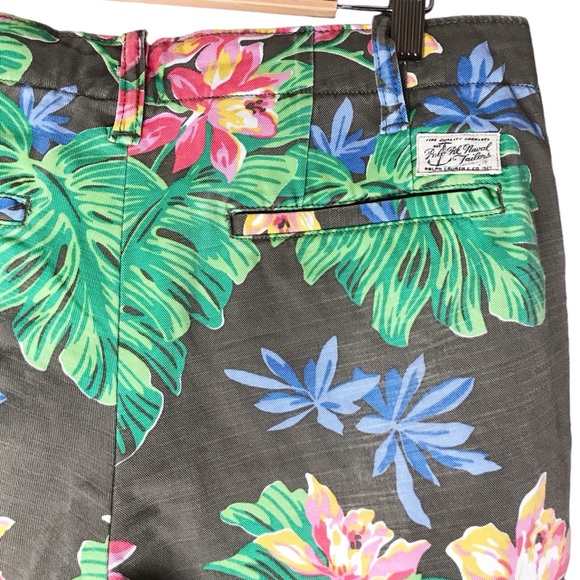 NWT Polo Ralph Lauren Classic Floral Twill Shorts Cotton Tropical Men’s Waist 32 - Picture 10 of 13
